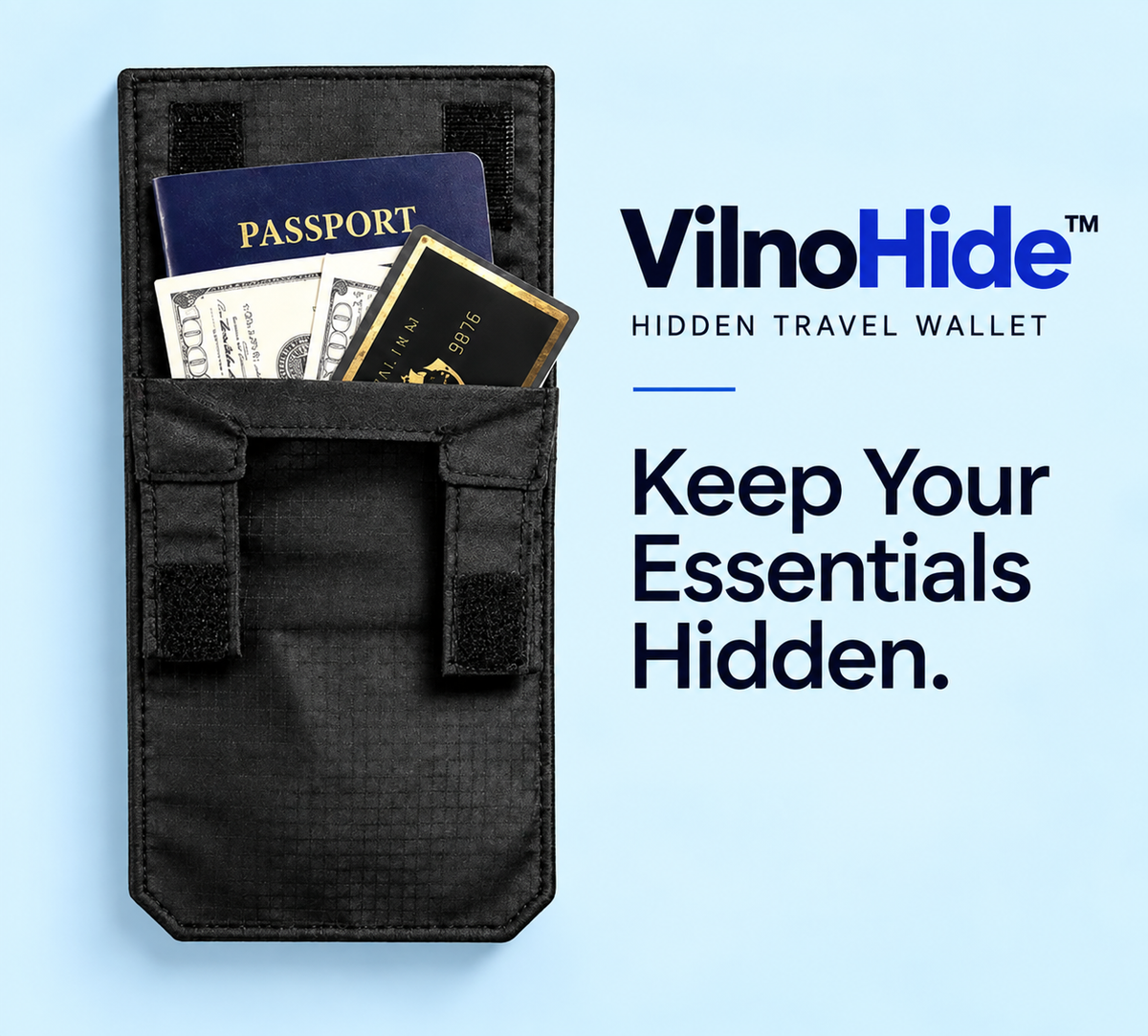 VilnoHide™ - Hidden Travel Wallet