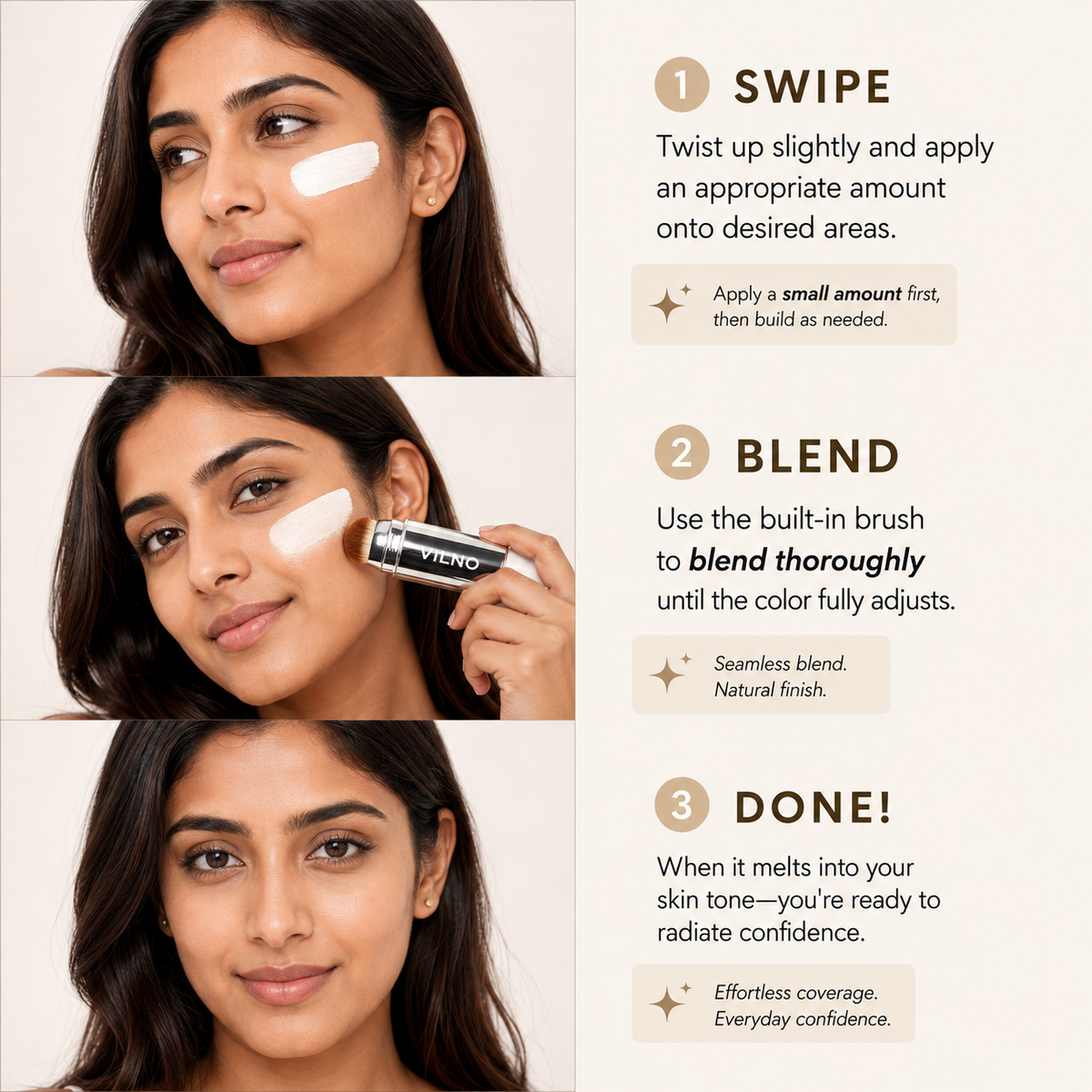 VILNO™ Perfect Match Foundation Stick