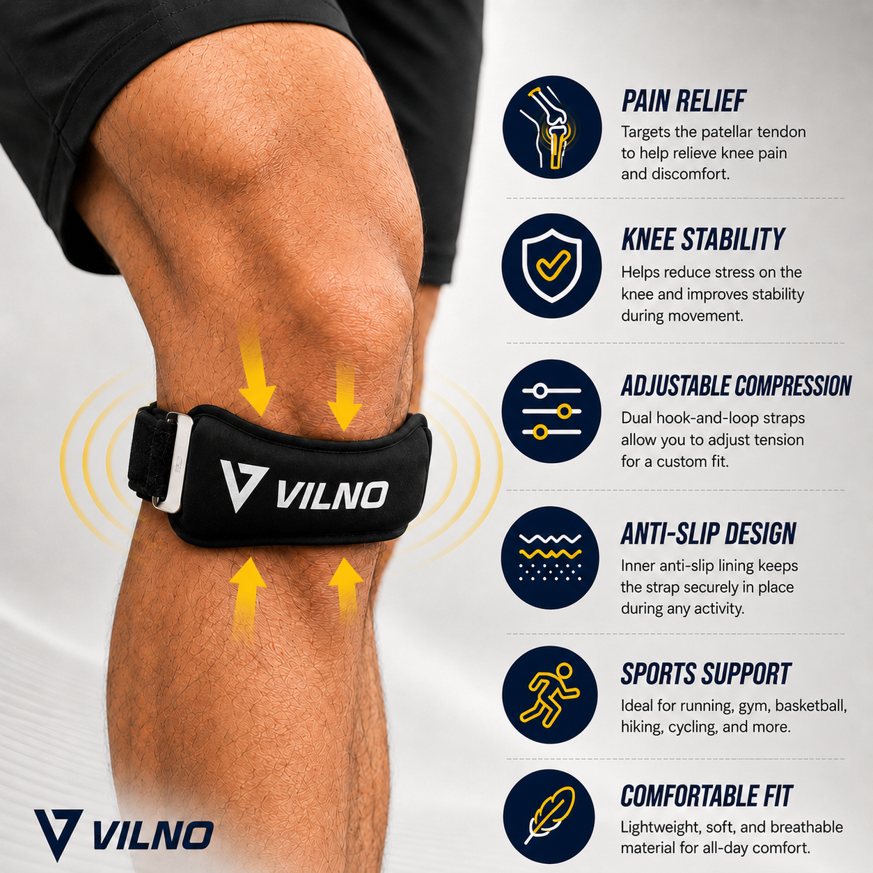 VILNO Adjustable Knee Support Strap
