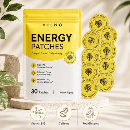 Energy Wellness Patches – B12, Caffeine & Red Ginseng
