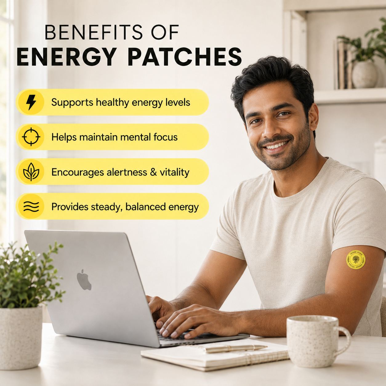 Energy Wellness Patches – B12, Caffeine & Red Ginseng
