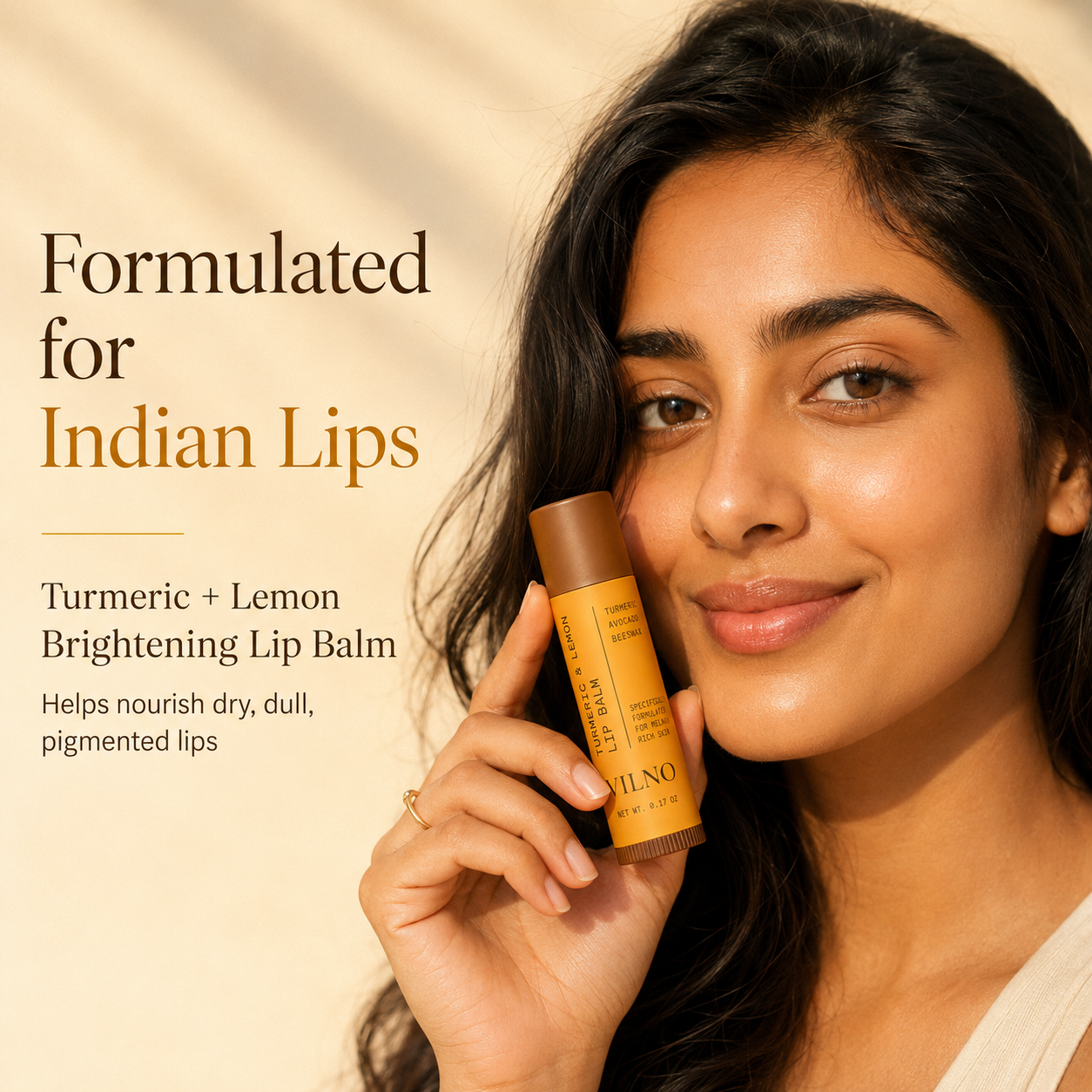 Turmeric & Lemon Lip Balm for Dark, Dry & Pigmented Lips