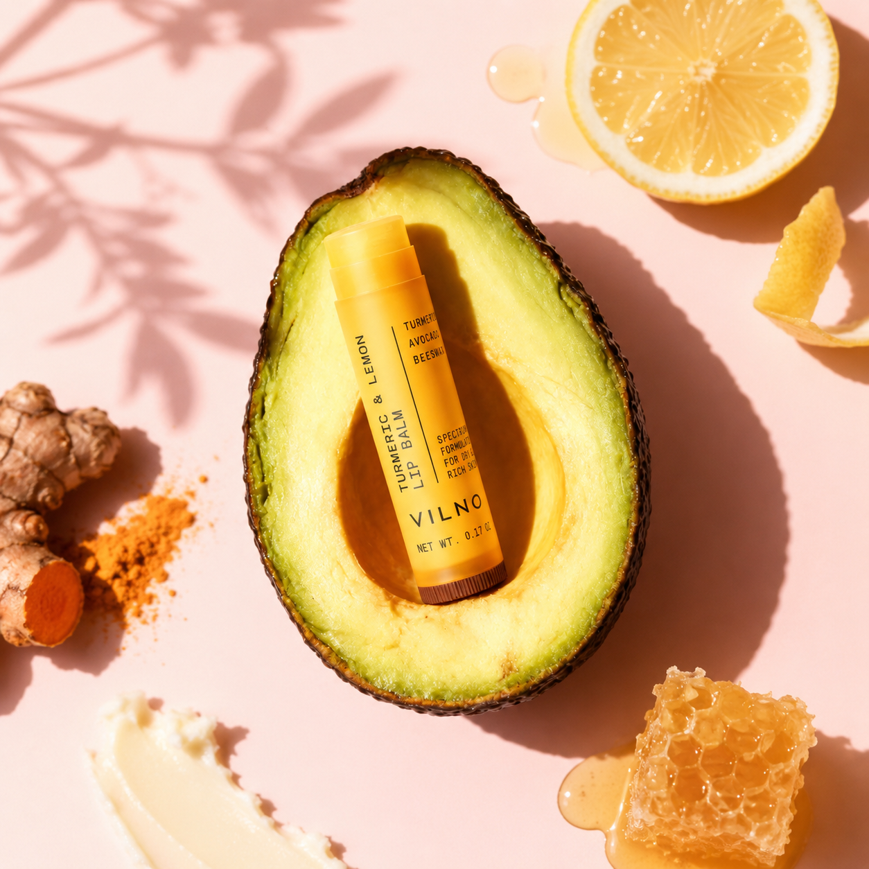 Turmeric & Lemon Lip Balm for Dark, Dry & Pigmented Lips