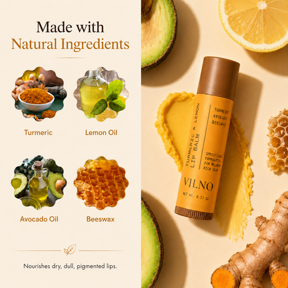 Turmeric & Lemon Lip Balm for Dark, Dry & Pigmented Lips