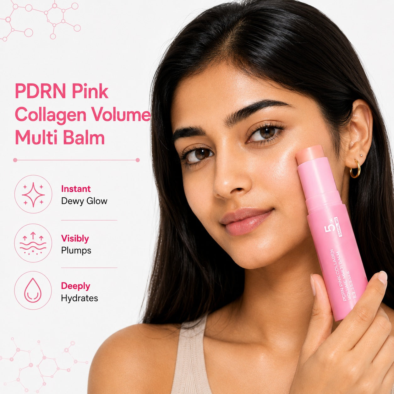 PDRN Pink Collagen Balm Stick | Volufiline K-Beauty
