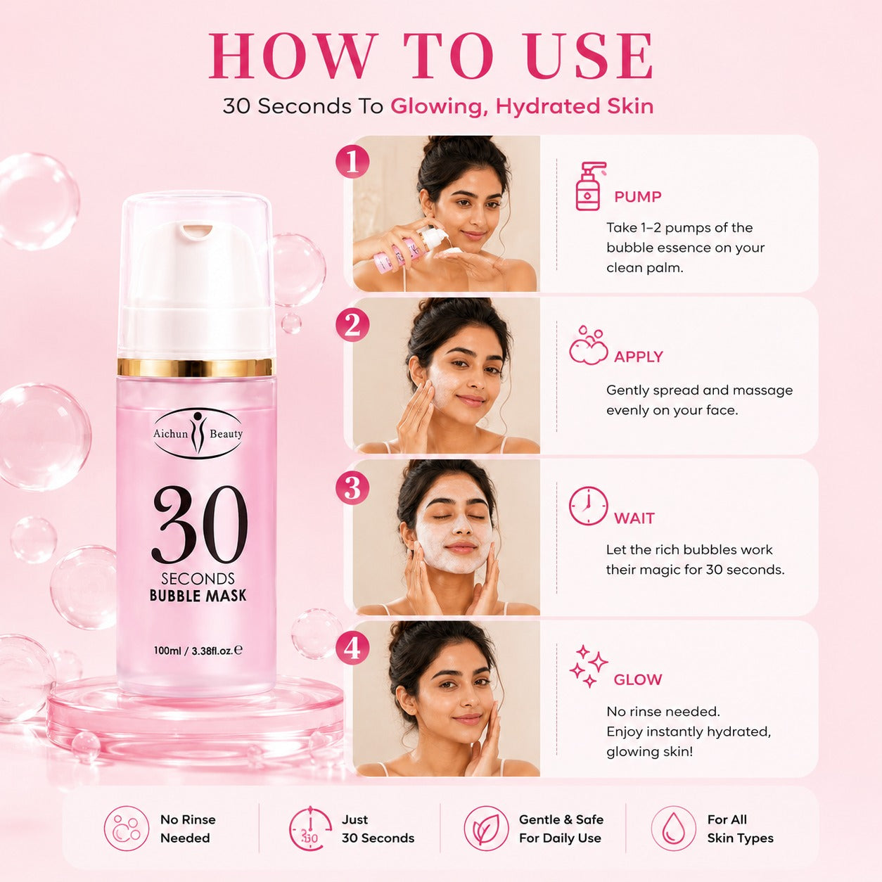 30 Seconds Quick Bubble Mask [LIFT] – Collagen & Niacinamide