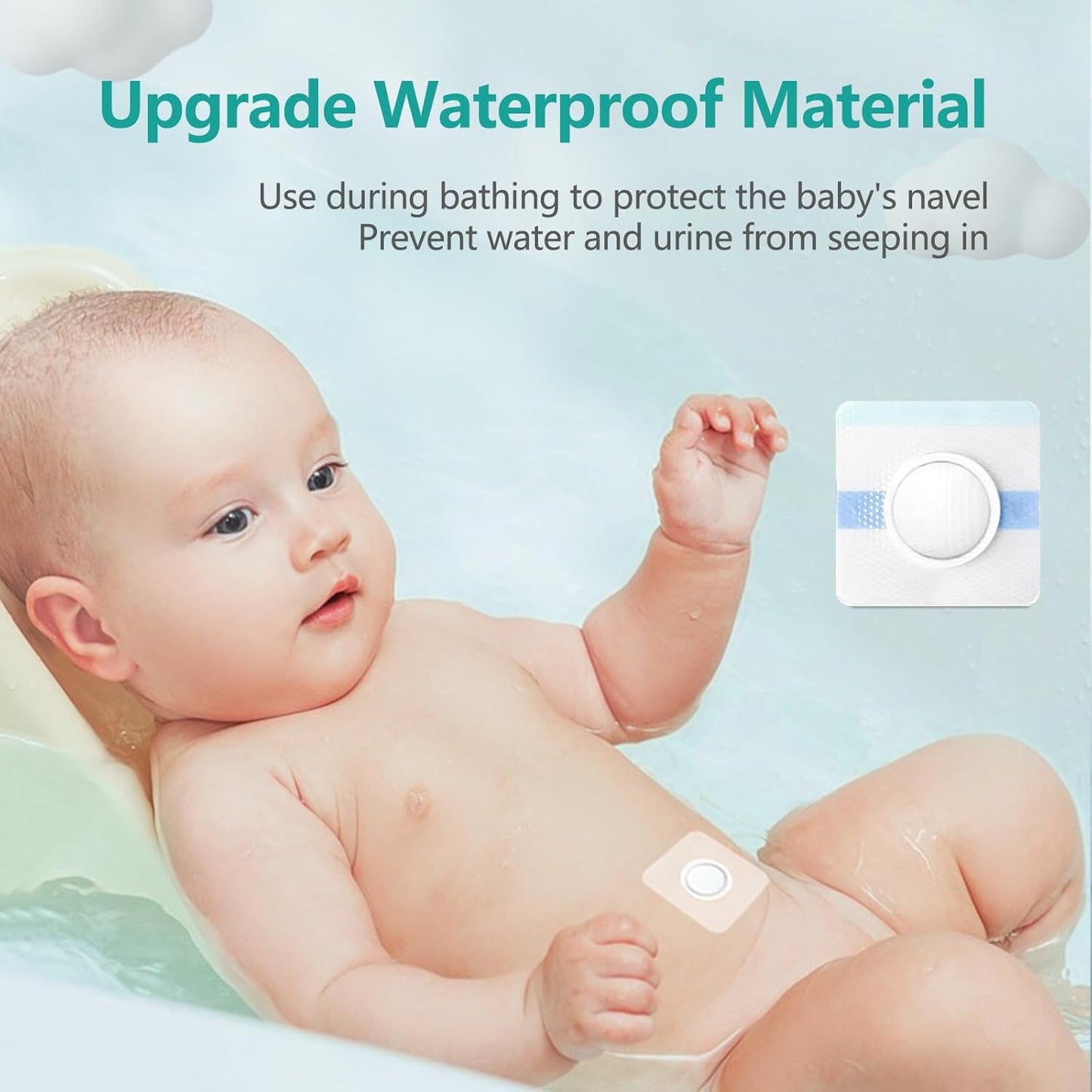 Baby Belly Navel Patches | Waterproof Belly Button Patch with Cotton Pads
