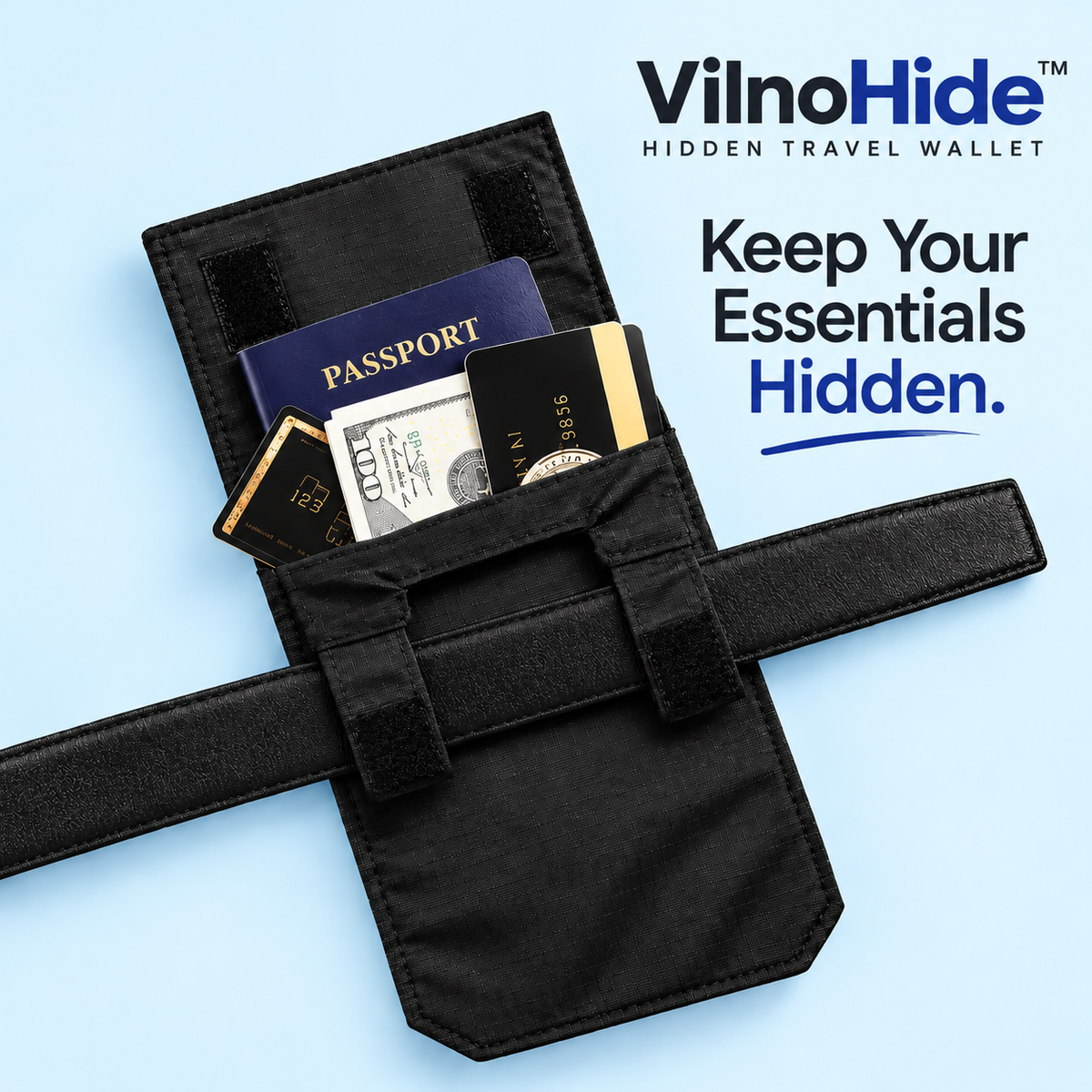 VilnoHide™ - Hidden Travel Wallet