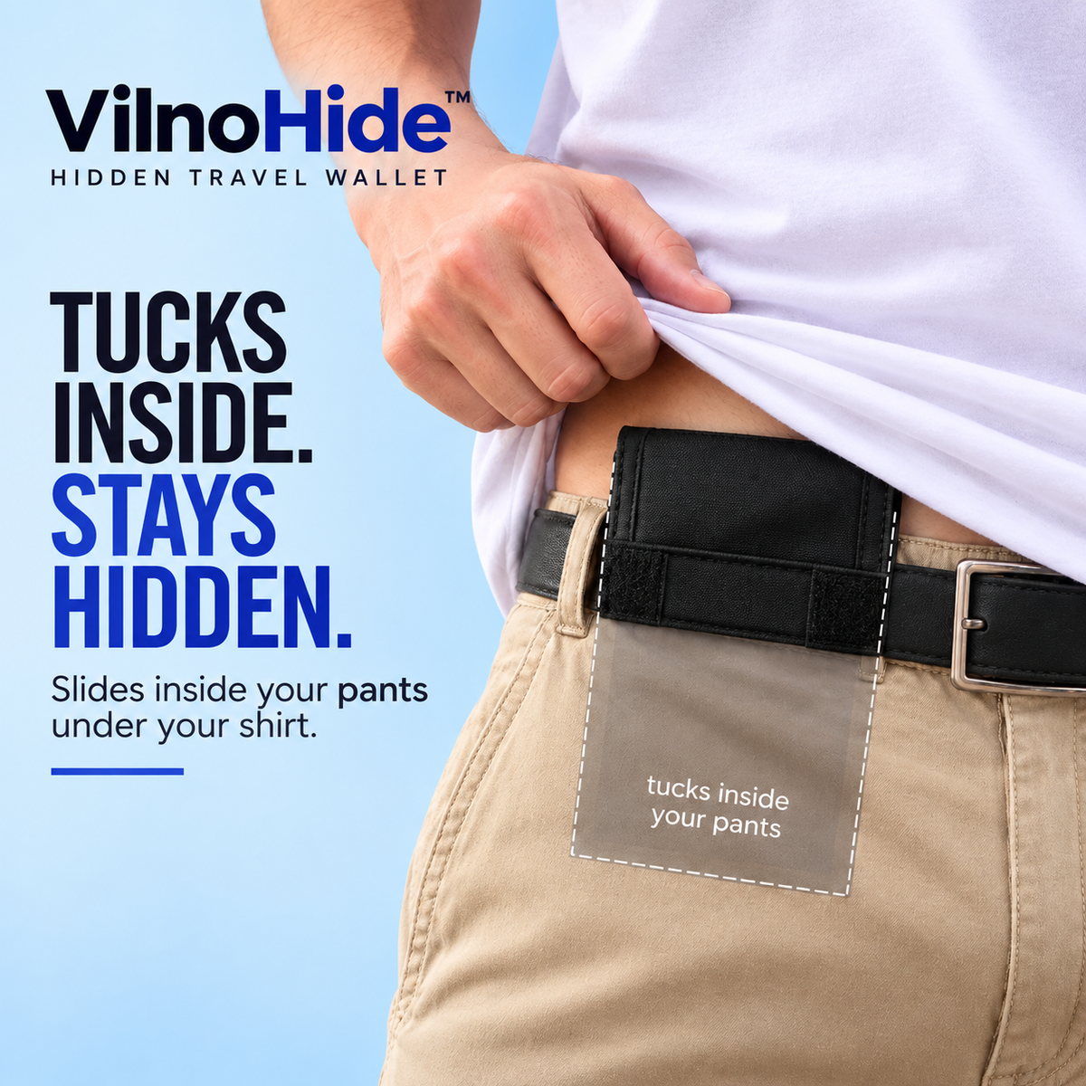 VilnoHide™ - Hidden Travel Wallet