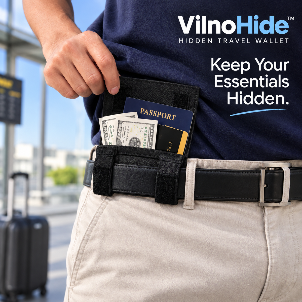 VilnoHide™ - Hidden Travel Wallet